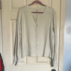NWT Cato long sleeve button front sparkle cardigan size 22/24W